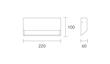 Indus aplique de pared 220 mm.exterior